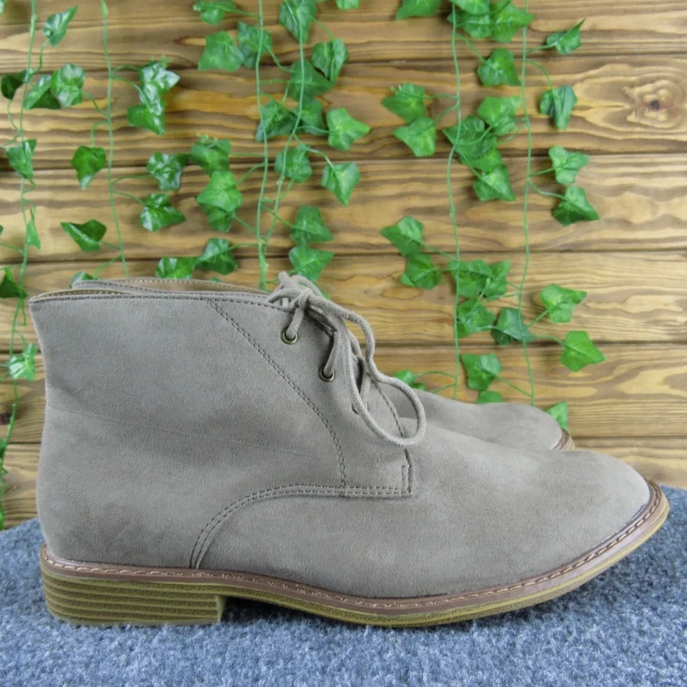 Old Navy Taupe‎ Fabric Desert Chukka Boots Lace Up Casual Classic Comfort Men 10